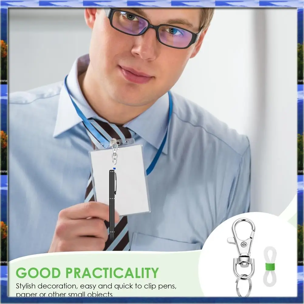 

LJL оптом, 40 упаковок мини-зажимов для ручек, выдвижные аксессуары для катушек, красочные силиконовые держатели для ручек с застежками-лобстерами для ремешка