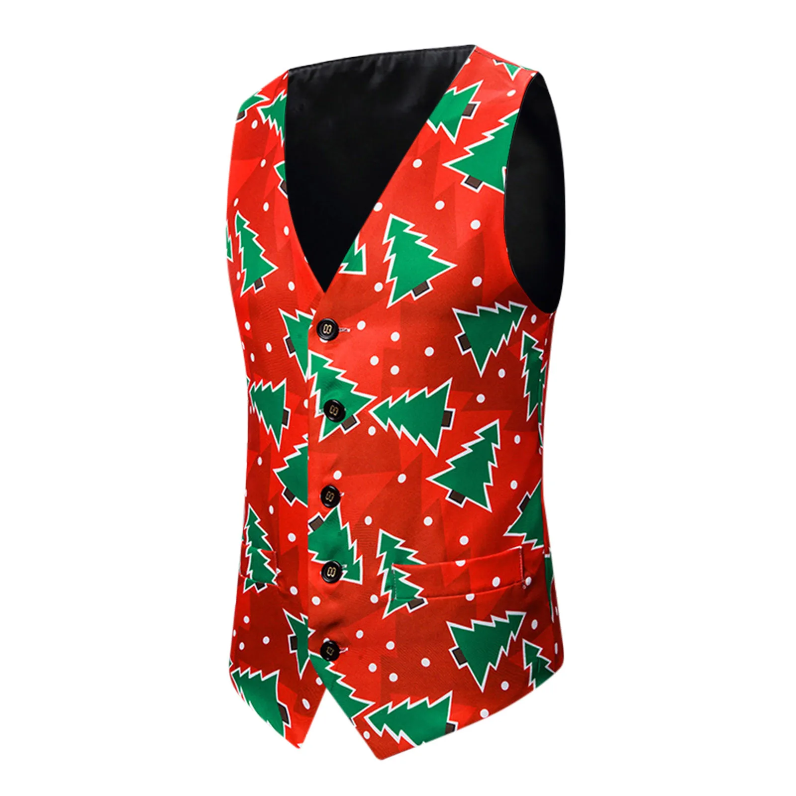 Christmas Printed Vest for Men Regular Fit Suit Snowflake Snowman Print Blazer Vests Men Suit for Xmas Gilet men Suit male