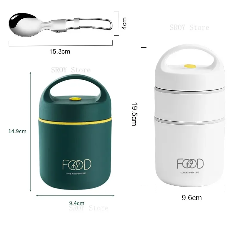 Vacuum Thermal Lunch Box Stainless Steel Insulated Lunch Bag Food Warmer Soup Cup Thermos Containers Lunch Box for Kids Tupper - view 6