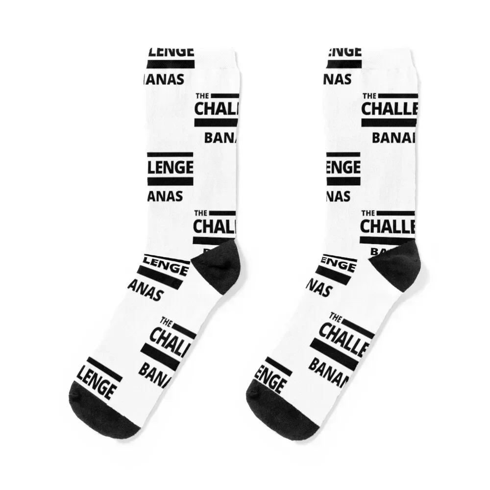 The Challenge Bananas Black Socks hiphop Thermal man winter Mens Socks Women's