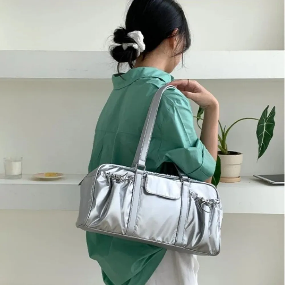 

Trendy Korean Style Pillow Shoulder Bag Large Capacity Casual Nylon Underarm Bag Vintage Commuting Y2K Women's Handbag Ladies