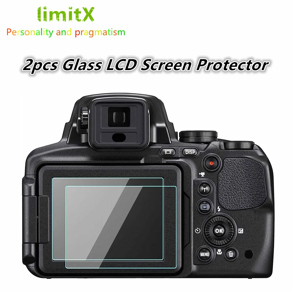 2x الزجاج LCD حامي الشاشة لنيكون Coolpix P1000 P950 P1100 P900 P600 P610 B700 P530 P510 D600 D610 D500 AW130 W300 J5 J4