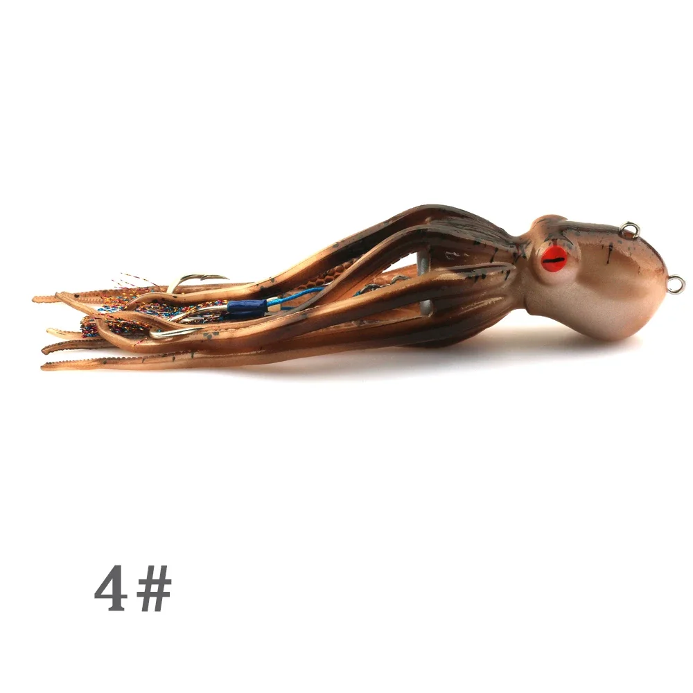 TAKEDO MY14 180G 200G 250G 300G Meer Angeln Octopus Köder Mit Doppel Haken Weichen Köder Troling locken Boot Angeln Für Rockfish 4