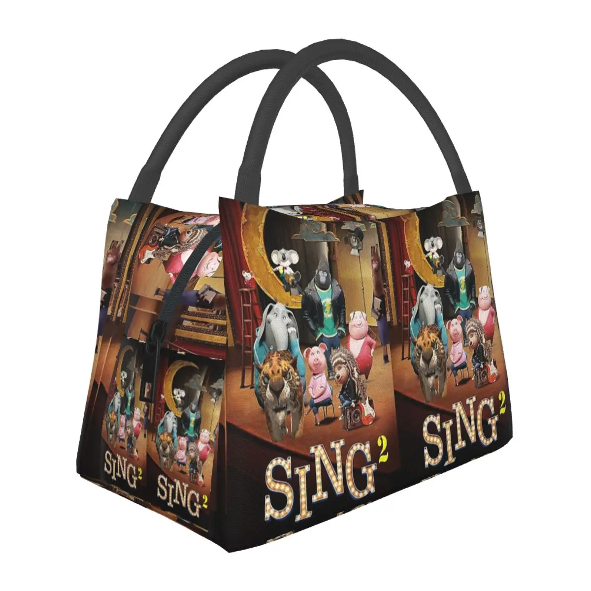 

Сумка для ланча Sing 2, изолированная коробка для бенто, Портативная сумка для ланча, сумки для пикника, Термосумка для женщин, школьная сумка для девочек