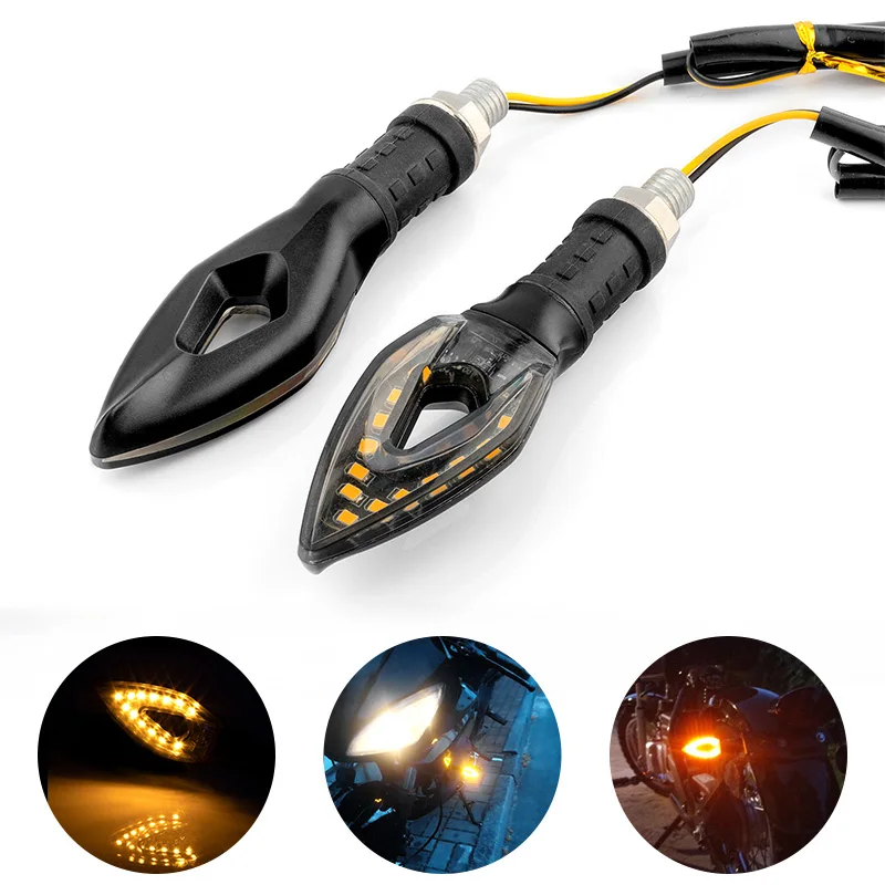 

Motorcycle Turn Signals Light Flashing LED Flowing Water Lamp Flasher 12V Amber Indicator Blinker Motorcycle Accessories