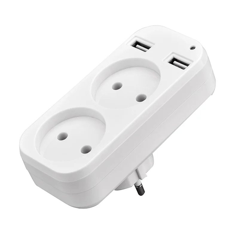 2X جدار USB محول القابس مقبس مزدوج المخرج للهاتف تهمة مزدوج USB ميناء 5 فولت 2A USB Electrique منفذ الاتحاد الأوروبي التوصيل-جديد
