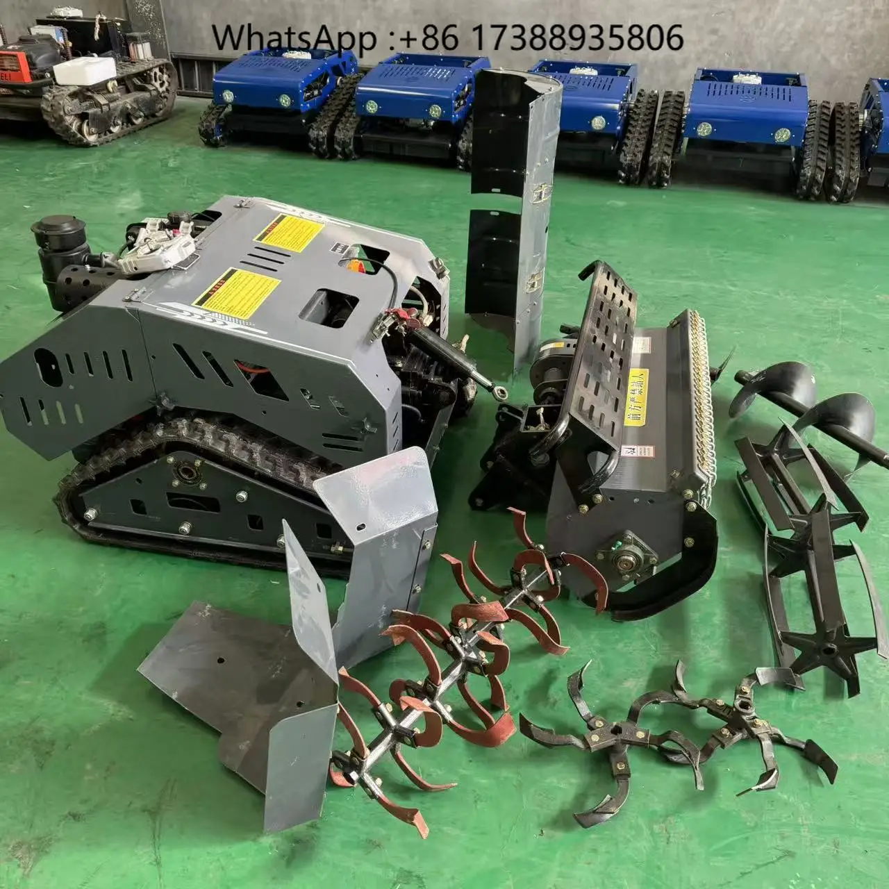 Cultivators Agricultural Rotary Tiller Engine Remote-Controlled Crawler Trencher Multi-functional Weeding Remote