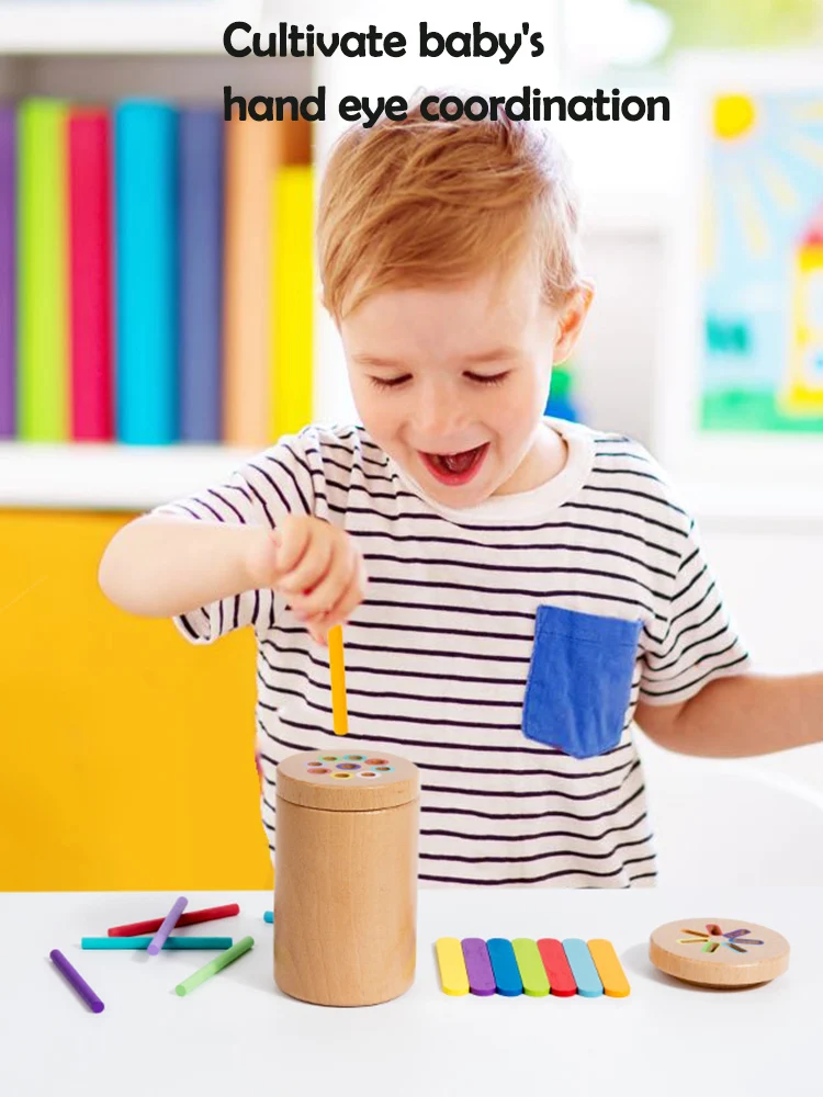 Montessori Spielzeug Holz Farbe Sortierung Spielzeug Feinmotorik Sensorische Matching Spiele Pädagogisches Kind Spielzeug Für 1-3 Jahre alt 3 + Geschenk – Detail 10