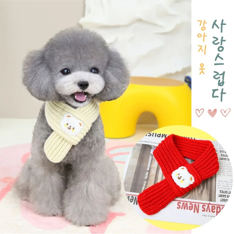 Warm Kawaii Scarf Dog Clothes Puppy Soft Comfortable Small Dogs Clothing Cat Accesorios Autumn Winter Thick Fashion Pet Items