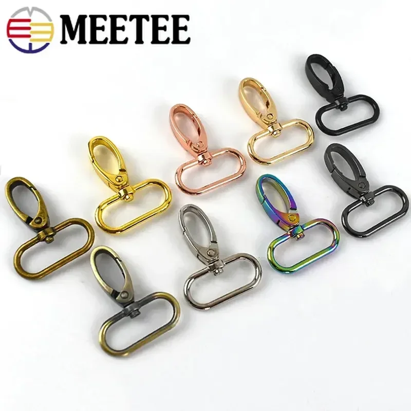 30Pcs Metal Buckles for Bag Webbing Strap Carabiner Snap Hooks Belt Swivel Claps Lobster Clips Buckle DIY Hardware Accessories