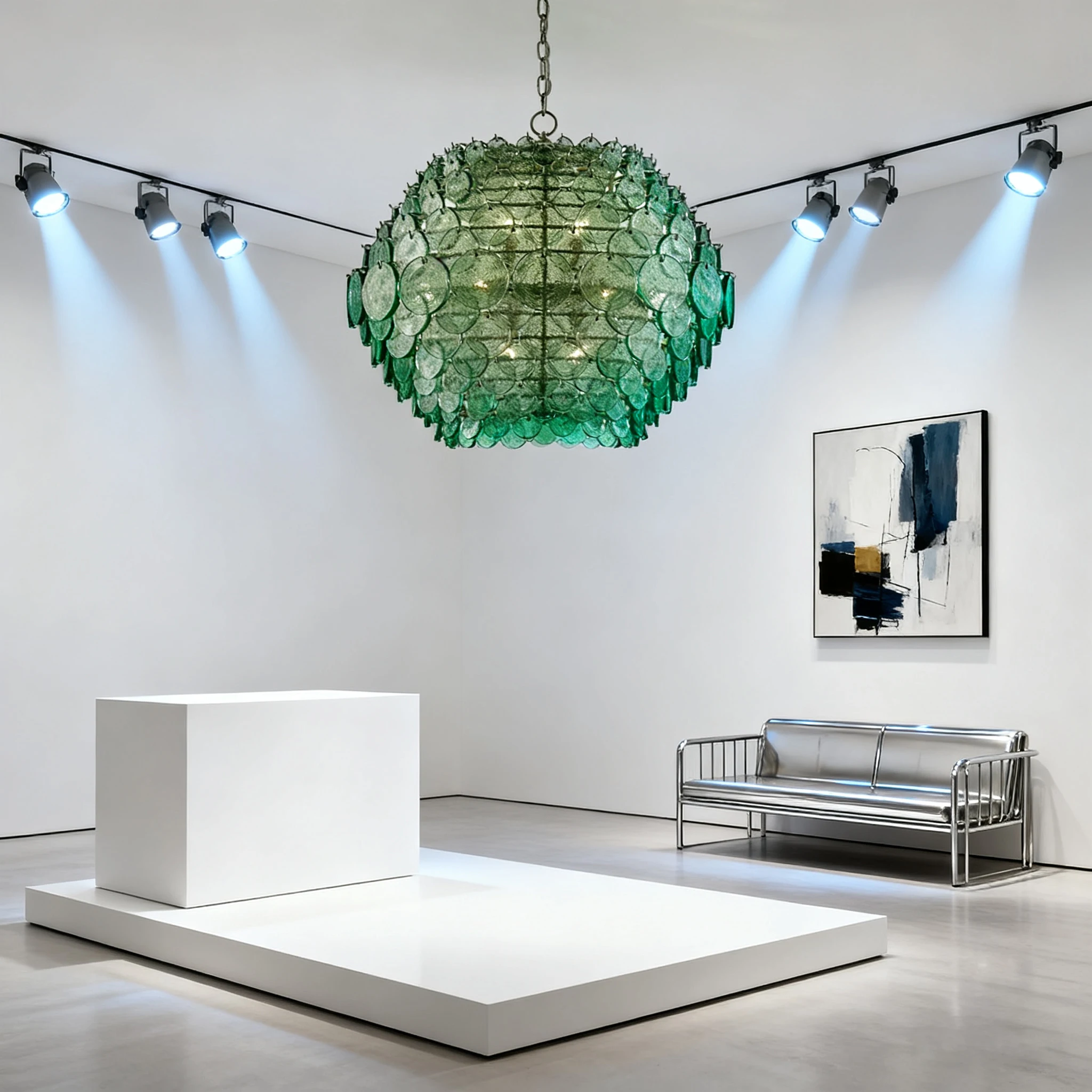 

REVEN Luxury Modern Pendant Lamp Dimmable Ceiling Light Chandelier Luster Glass and Metal Gold Black Chrome for Hotel Villa