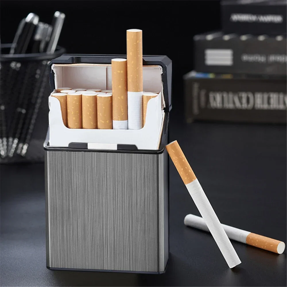 Smoking Cigarettes Aluminum Cigarette Case Cigar Tobacco Holder Pocket Box Storage Container Gift Box Hot Sale