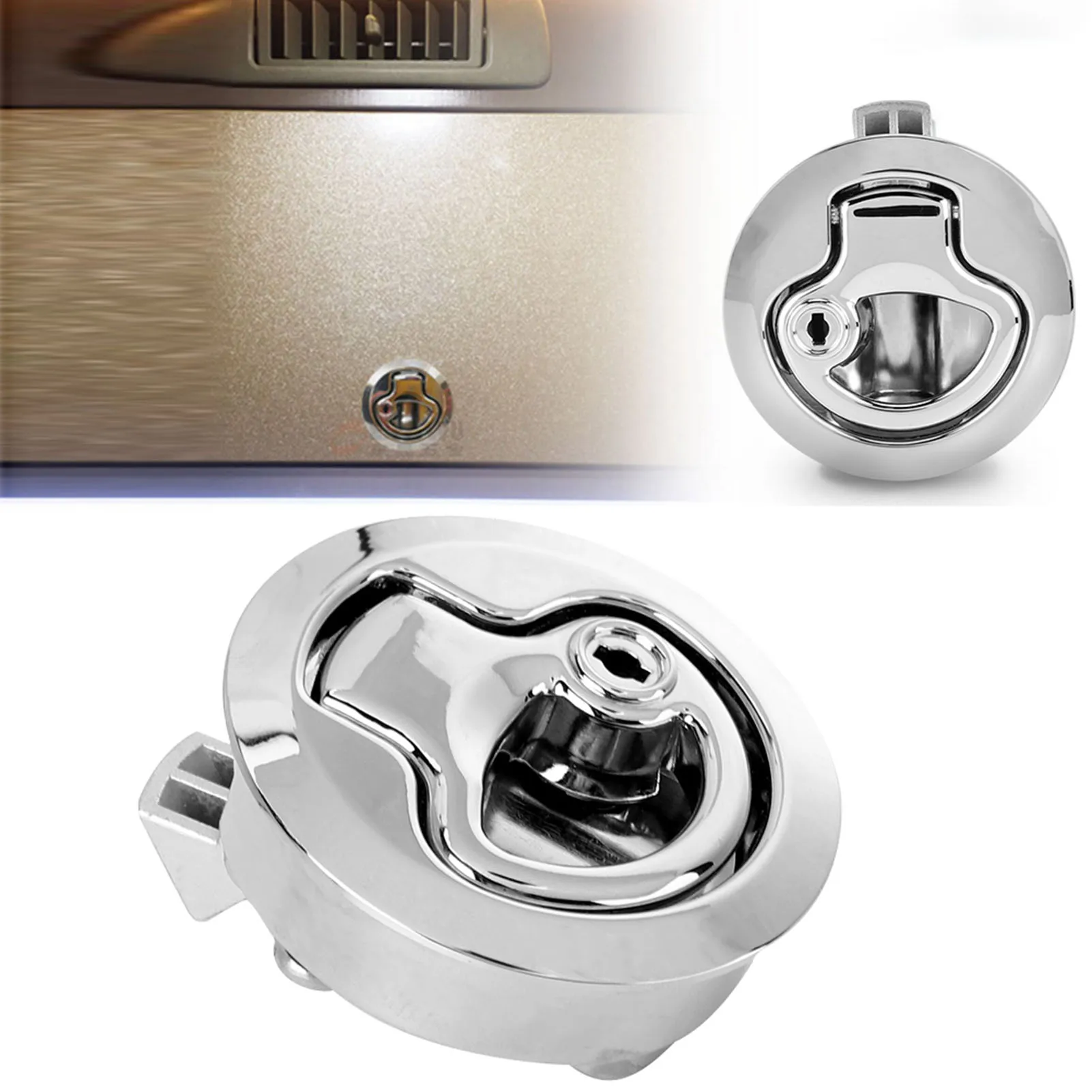 Serratura di sicurezza per chiusura camper anticorrosione con chiavistello per barche marine con chiavi Serratura con maniglia di sollevamento nuova