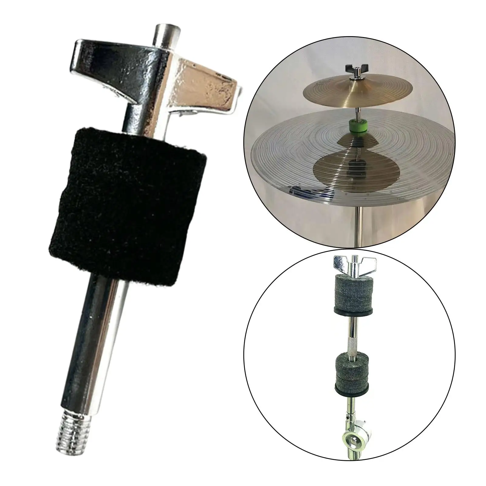 Metal Jazz Drum Clutch Cymbal Accessories Install The Cymbal Double Layer Cymbal Stand Hi Hat Clutch for Percussion Instrument