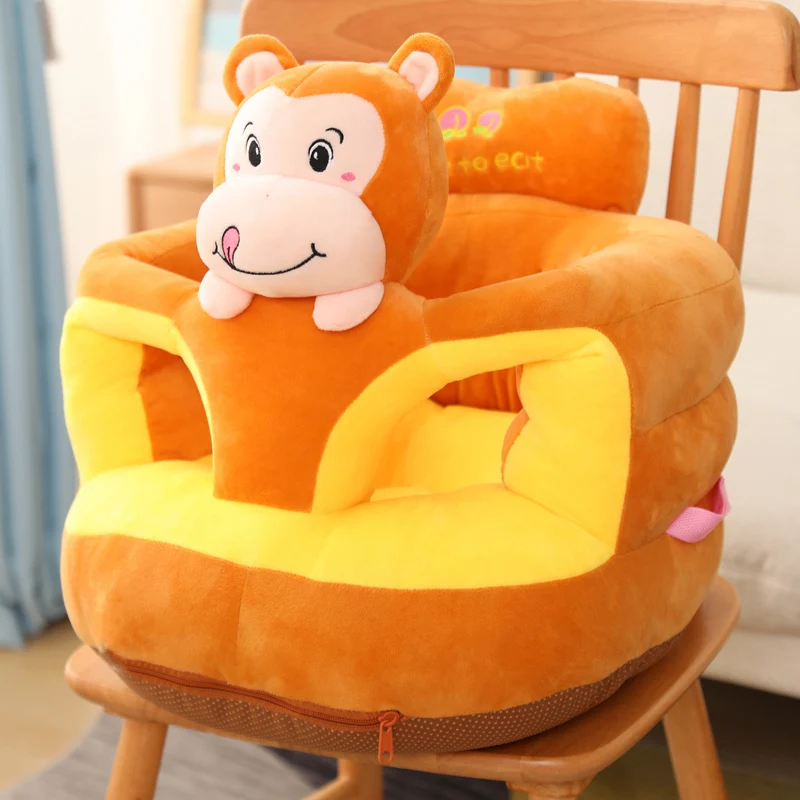 Adorable Animal-Themed Baby Sofa Chair – Soft Plush Support Seat for Infants & Toddlers | Monkey, Panda, Koala, Pig & Cow Design