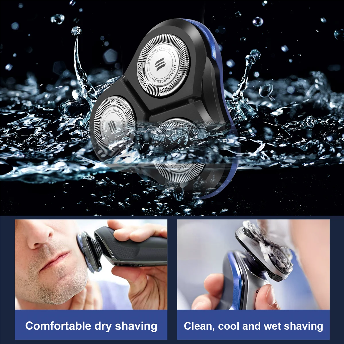 RQ11 เปลี่ยนหัวโกนสําหรับเครื่องโกนหนวด Philips RQ1150 RQ1150X RQ1131 RQ1141 RQ1145 RQ1151 RQ1155 RQ1160 RQ1160X RQ1170_A66K