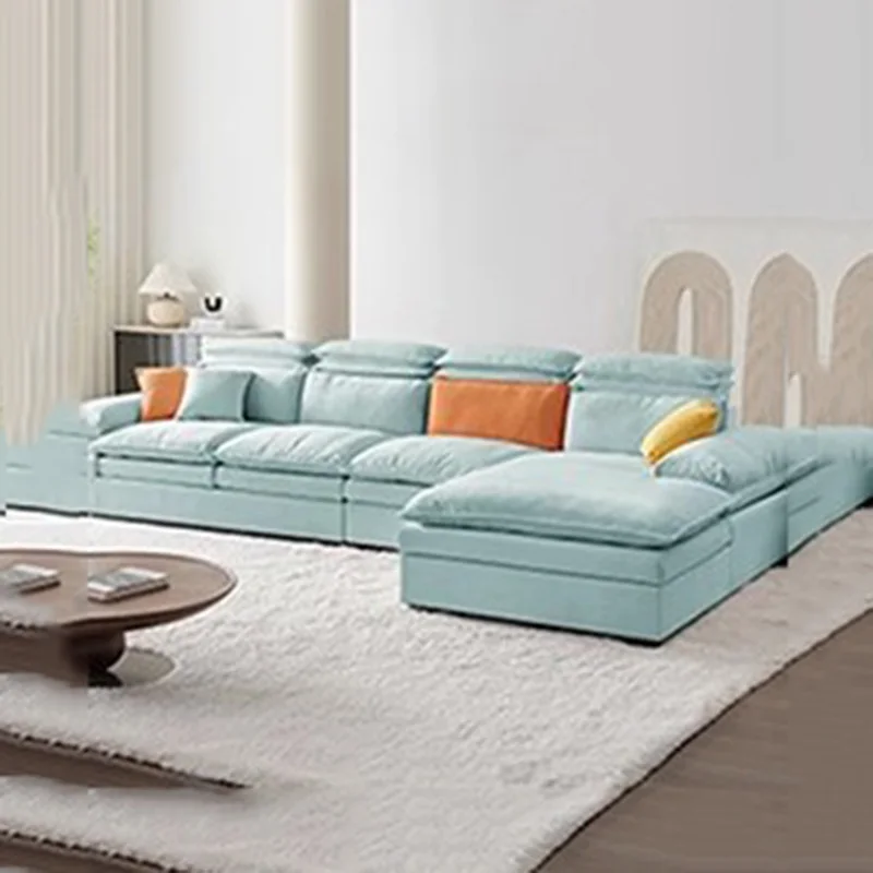 Relaxing White Sofa Nordic Lazy Elegant Soft Minimalist Puff Sofa Bedrooms Reclining Divani Da Soggiorno Living Room Furniture