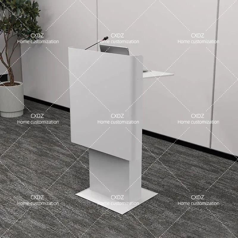 Lifting podium, simple modern classroom, conference room, hosting desk, hydraulic speaking desk, stainless steel