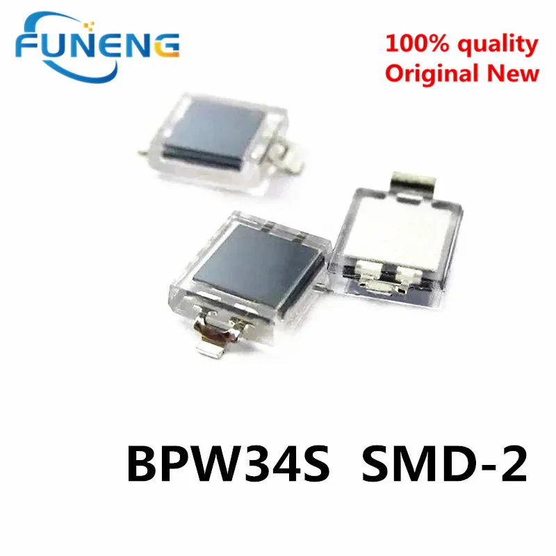 

10PCS-200pcs BPW34S VBPW34S SMD2 BPW34 DIP-2 Infrared silicon photocell chip New original