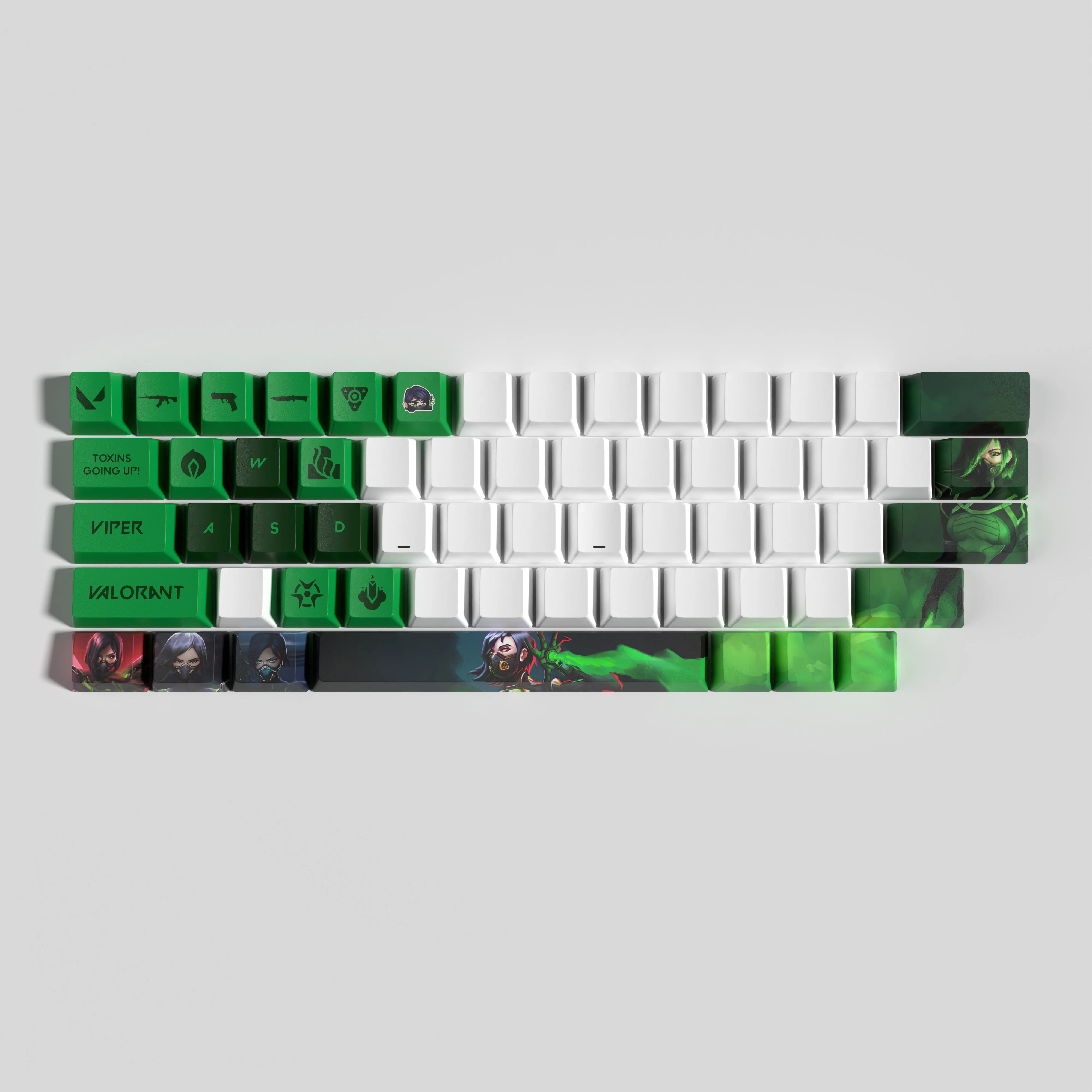 Vlorant Keycaps Viper Keycaps 29Keys Mini Set OEM Profile PBT Dye Sub Keycaps