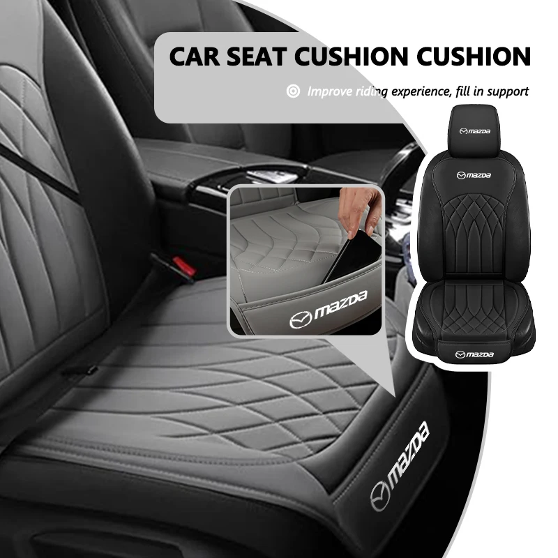 Housse de siège de voiture en cuir respirant et antidérapant, coussin de siège pour Mazda 2 3 5 6 Axela Atenza Allegro CX3 CX5 CX7 CX9 CX30