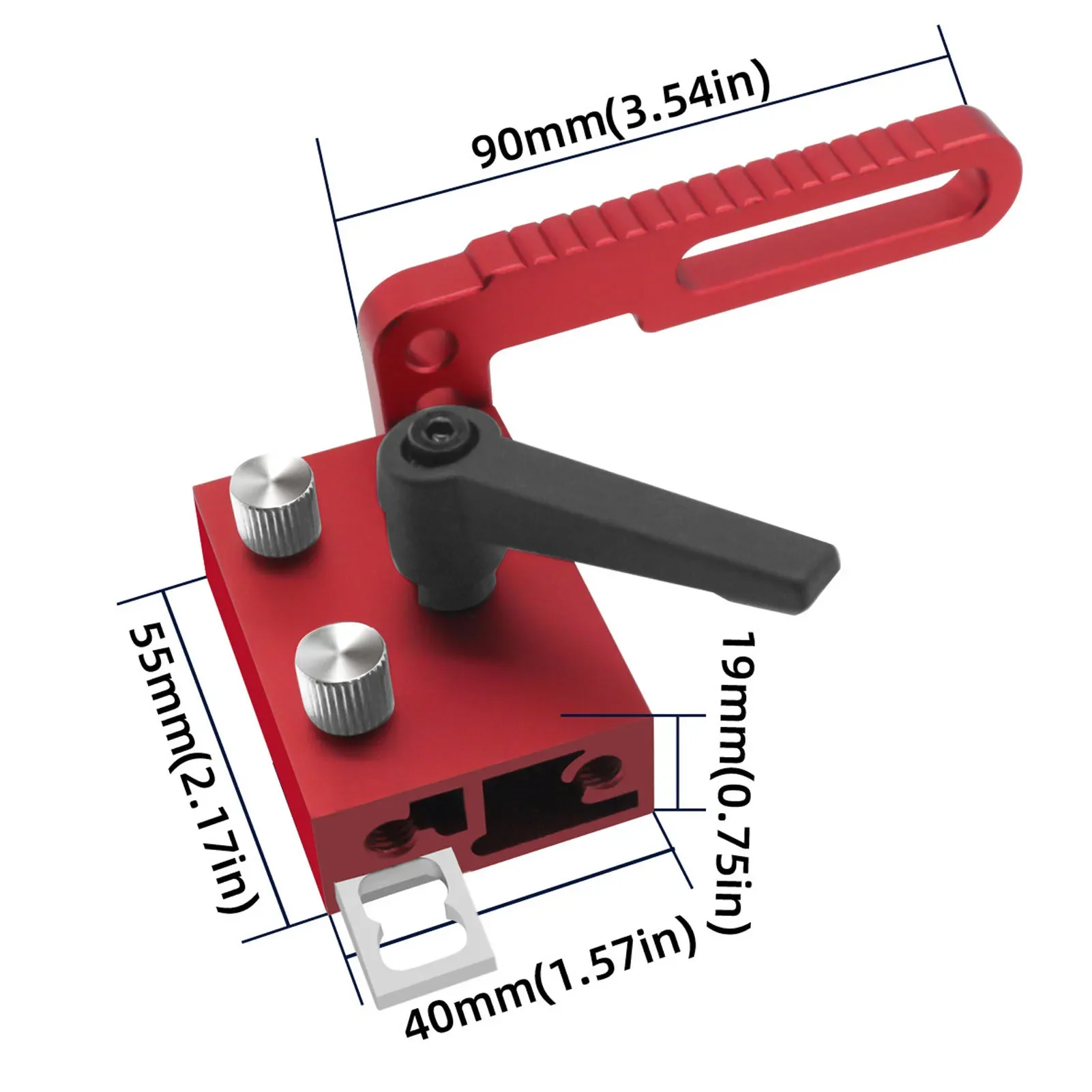 

For Woodworking Projects Protable Fence Flip Stop Aluminum Alloy T Track Limit Stop Sturdy Secure Positioning Type 75 Accessory