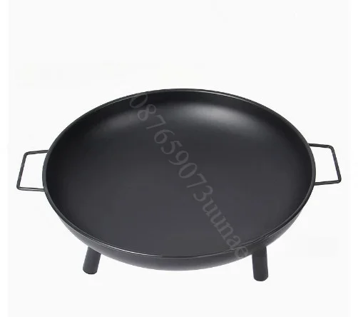 Round Outdoor Fire Pit Portable Wood Burning Stove for 4‑5 People Household Charcoal Heating Furnace Patio Backyard Camping