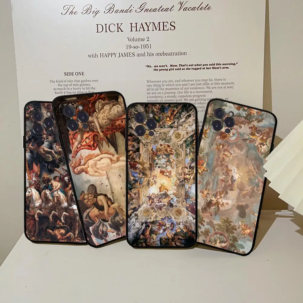 

Renaissance art Painting Phone Case For iPhone 15 14 11 12 13 Mini Pro XS Max Cover 7 8 Plus X XR Funda Shell