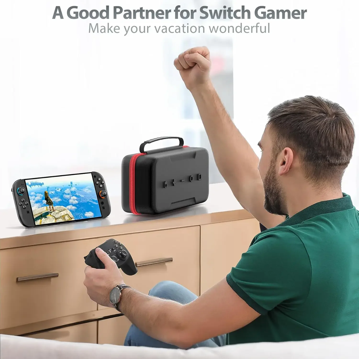กระเป๋าถือสําหรับ Nintendo SWITCH 2 กระเป๋าเก็บขนาดใหญ่สําหรับ SWITCH2 Hard เกราะป้องกัน Anti-Scratch อุปกรณ์กันน้ํา