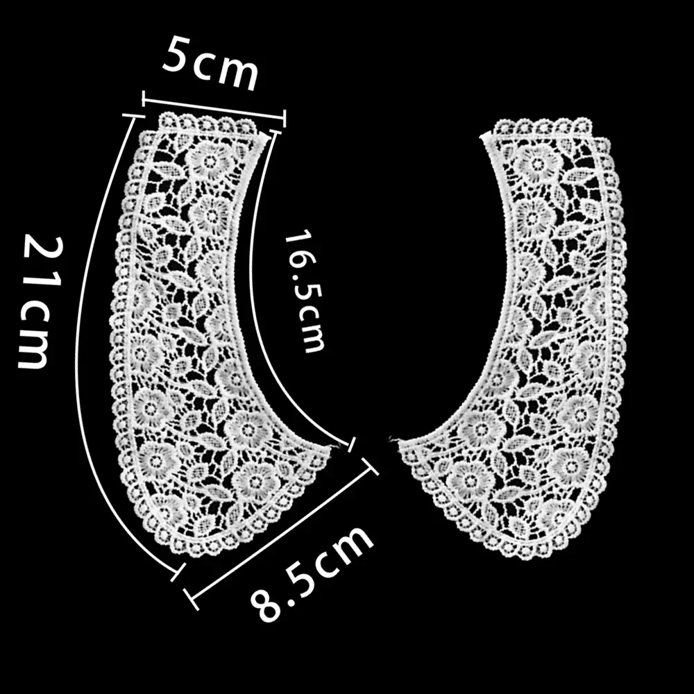 Wholesale sales 1-10 piece black and white embroidered hollowed out Shredded milk sewn lace DIY decorative clothing accessories