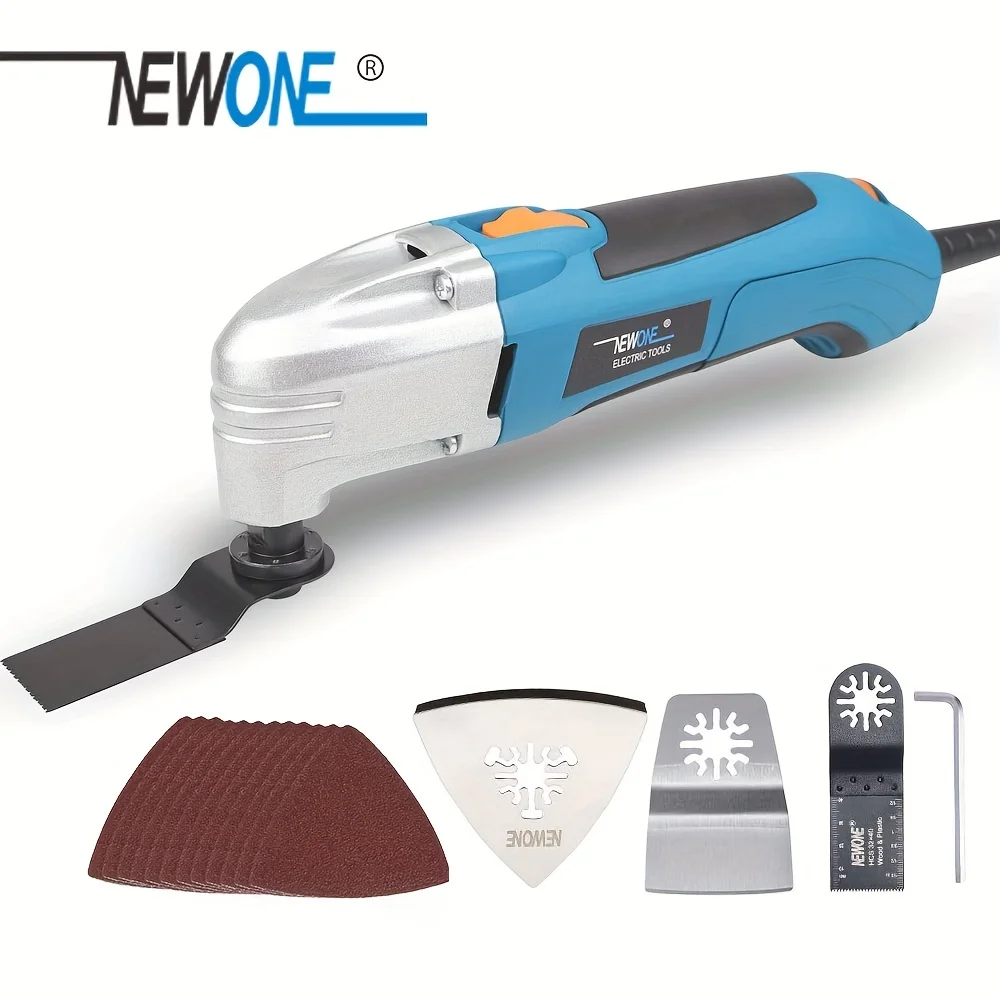 1 Set NEWONE Oscillating Tool, 2.5 Amp Power Tools, Variable Speed Oscillating Multi-Tool Kit With 15pcs Oscillating Tools Acces