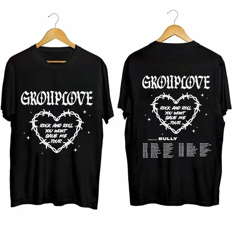 Grouplove And Bully 2024 Rock and Roll You Won’t Save Me Tour Shirt