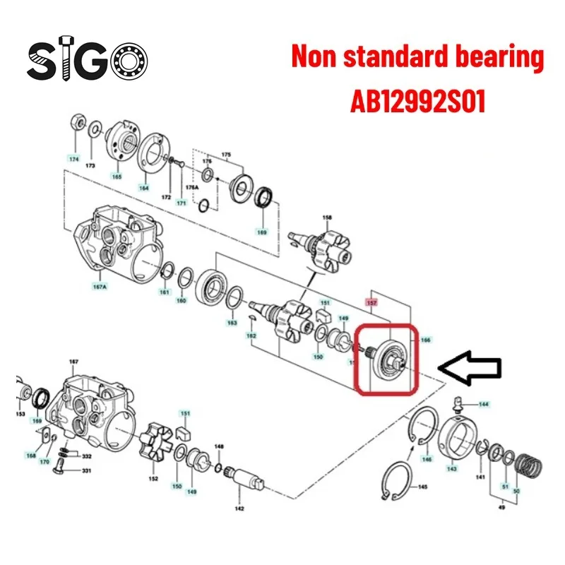 1PCS Deep groove ball bearings AB12992S01 22.31x68.524x9MM Alternator Bearing