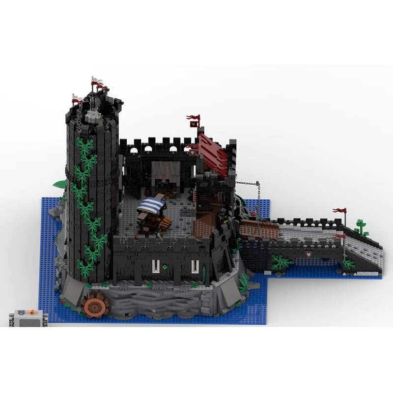 정교한 신제품 MOC 블록 모델, 늑대인간 부족 성 확장 기술, 모듈형 어린이 장난감 선물 DIY 세트