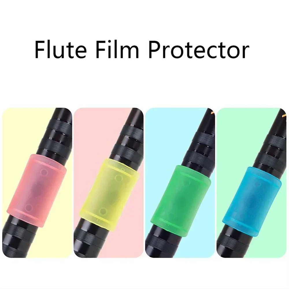 5 Pcs Flute Film C G E F D Tone Protector Sound Hole Mouthpiece Cover for Flute Piccolo Whistle Woodwind Instrument Accessories