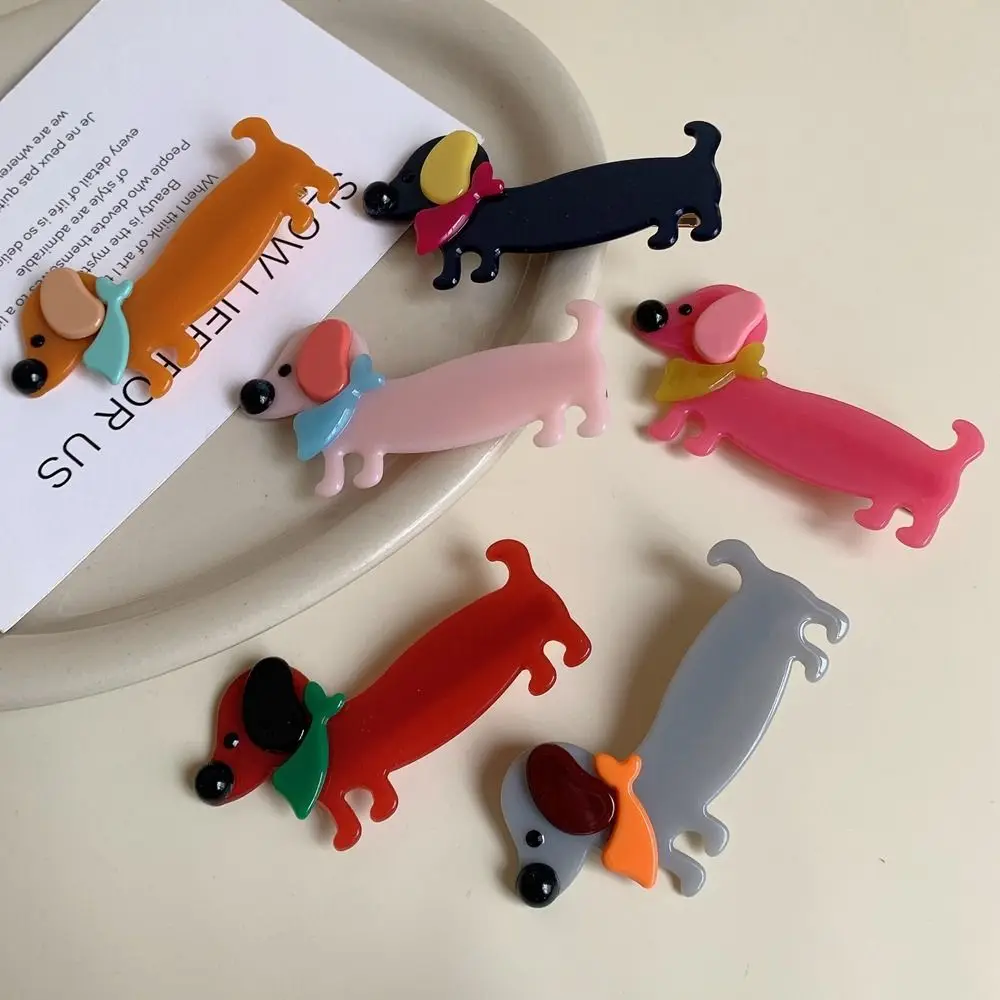 

Fashion Hairpin Sausage Puppy Hair Clip Duckbill Clip Cute Acetic Acid Hairpin Dog Korean Style Animals Barrette Travel