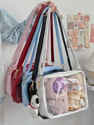 Sacs à bandoulière souples en cuir PU pour femmes, Kawaii Itabag, sac Ita transparent pour filles, sac beurre JK, sac initié, Bolso, 20cm