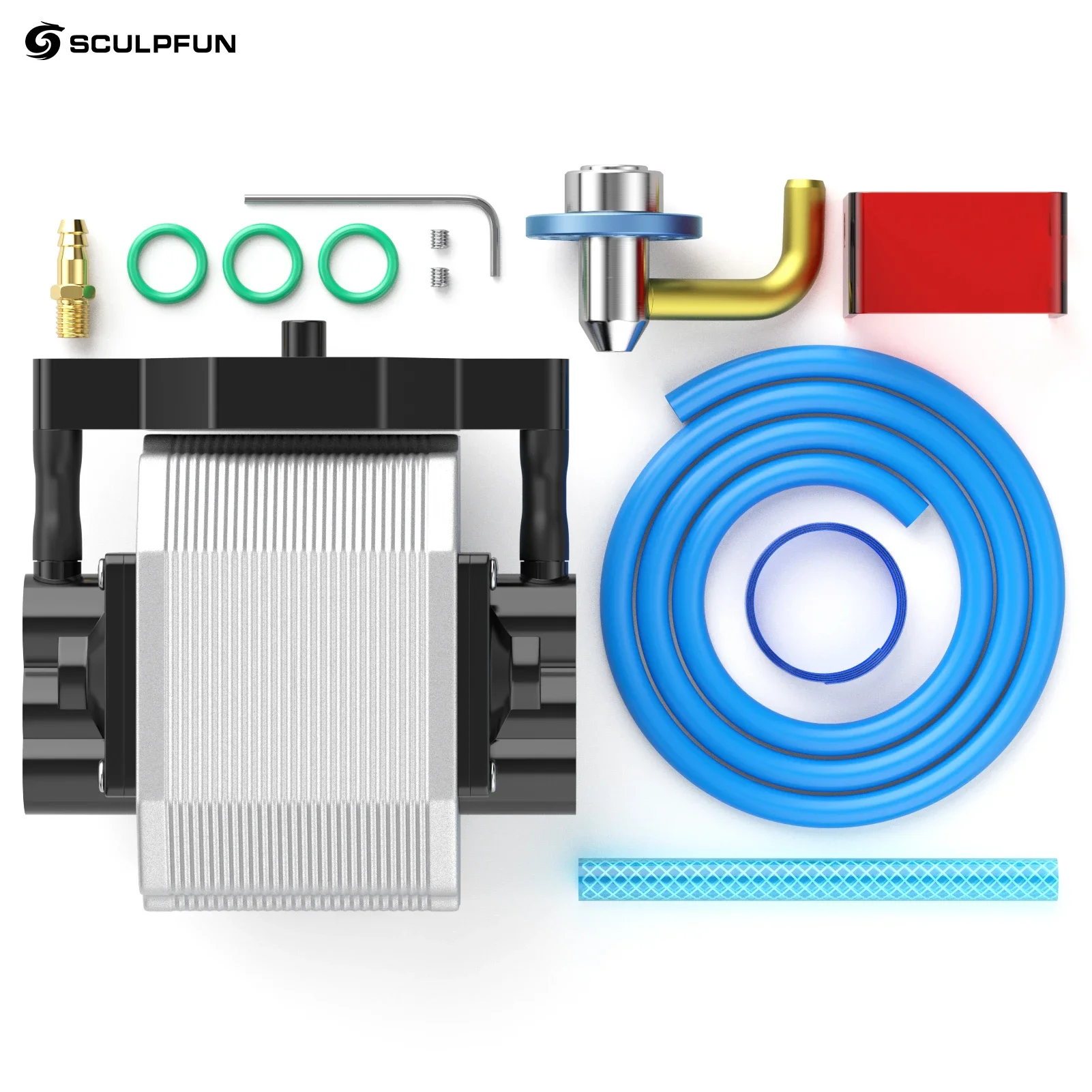 SCULPFUN S9 Air Assist Nozzle Kit with Air Pump EU Version 220V High Speed Air Assist Perfectly Fits SCULPFUN S6 PRO/S9 Lasers