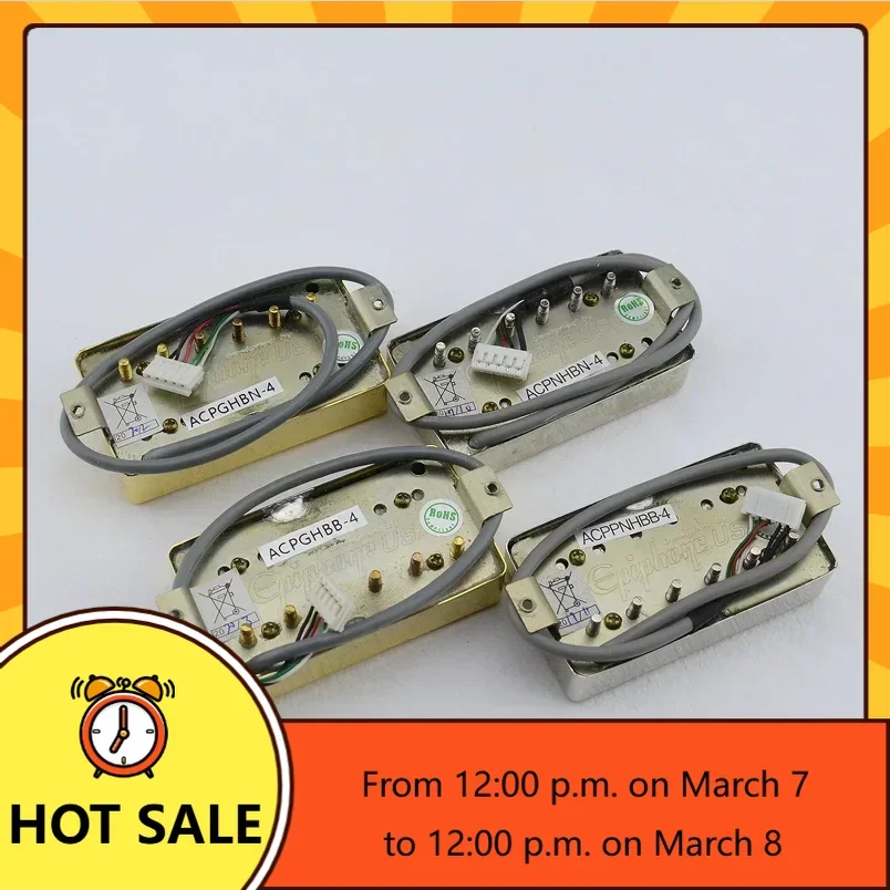 

Q-X- Music Store--Original Genuine Standard PRO Electric Guitar Alnico Humbucker Pickup Nickel / Gold Cover Guitar Accessories