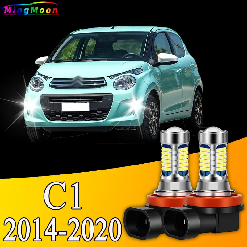 

2 шт., светодиодные передние противотуманные лампы для Citroen C1 2014-2020 2015 2016 2017 2018