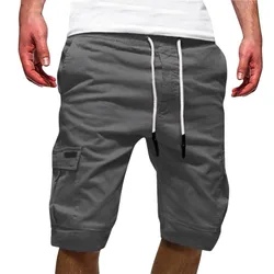 Pantalones deportivos informales para hombre, peto de playa con múltiples bolsillos, pantalones cortos de baloncesto, verano, 2024