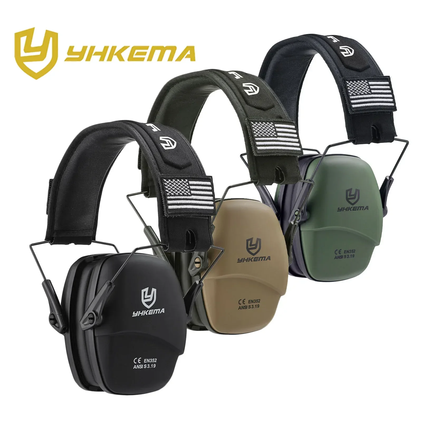 

YHKEMA тактические наушники защита слуха пассивная защита для стрельбы наушники NRR 23 дБ шумоподавление