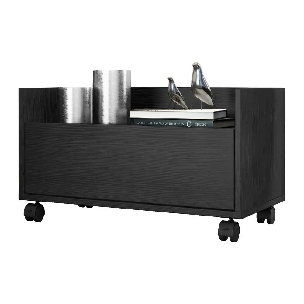 60 cm Bedside Table with Multimobile Casters FG3629 Black