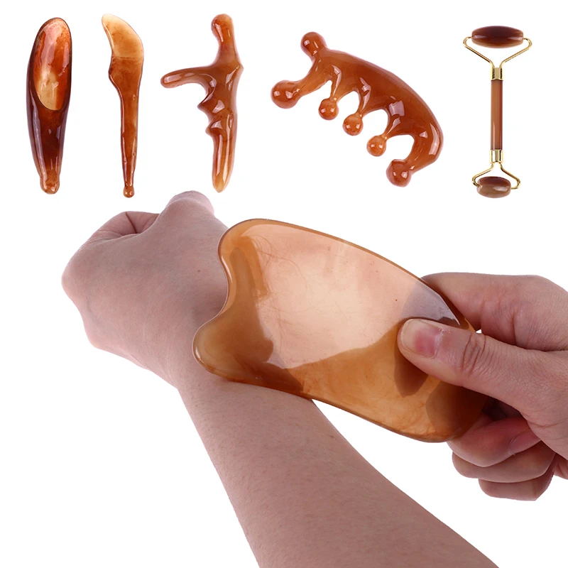 

Natural Ox Horn Gua Sha Tools Full Body Spa Scraping Board Wide Toothed Comb Scalp Massage Brush Hair Care Face Lift Skin Care