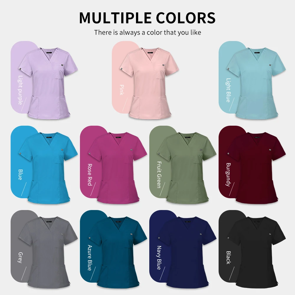 Vendita calda Medico Unisex Scrub Uniforme Ospedale Infermieristica Medica Scrub Traspirante Infermieristica Sanità Farmacia Abbigliamento Da Lavoro Spa Uniforme