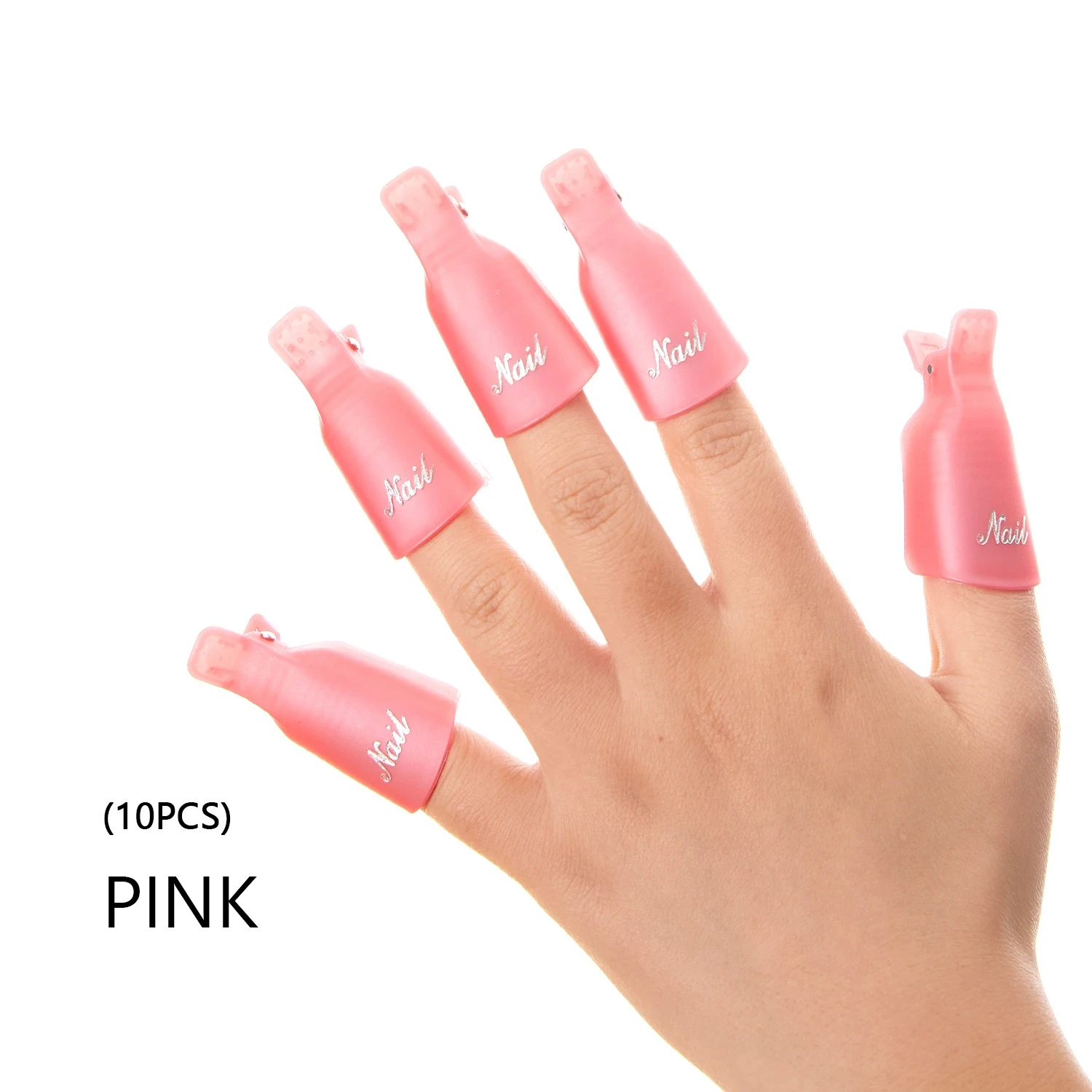 10 pcs/bag Színes akril manicura UV Gél Fényesít Acéloz Elállás Belépő Acéloz Elállás kupak klipek nails takarító Köröm Mesterkedés eszközök