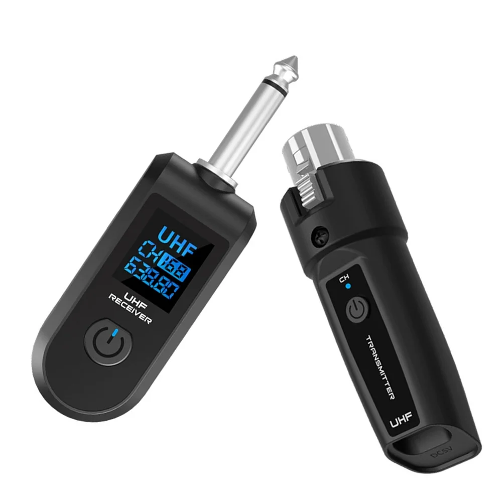 Receptor y transmisor de guitarra inalámbrico, transmisión de Audio recargable de alta fidelidad, baja latencia, portátil para actuaciones de músicos