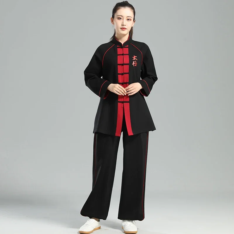 Kung Fu Tai Chi Clothing Martial Arts Clothes Taijiquan Wushu Uniform Wing Chun Multicolor Long Sleeve 2022 Breathable