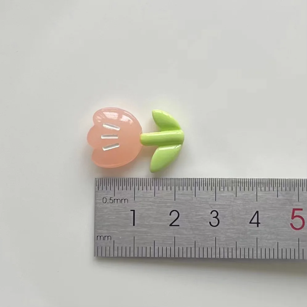 5 buah miniso seri bunga kartun resin cabochons pipih diy bahan kerajinan perhiasan membuat pesona