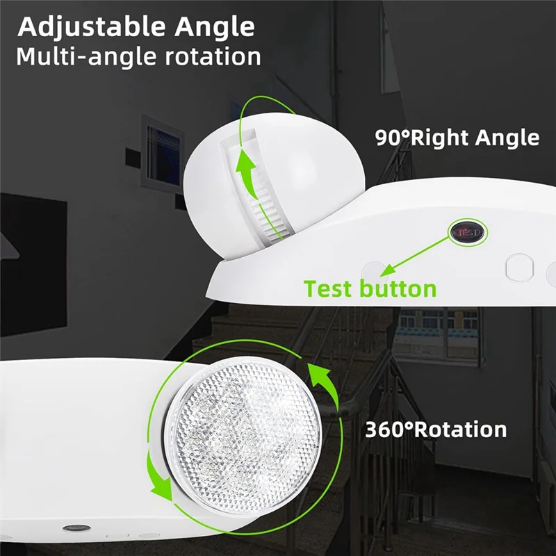 L72A-LED Emergency Light With Battery Backup, Bi-Directional Adjustable Commercial Emergency Lighting